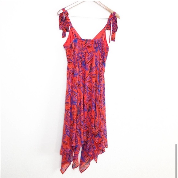 Alexis x Target orange blue tropical dress - Picture 6 of 11